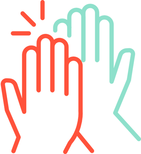 High Five Hands Graphic